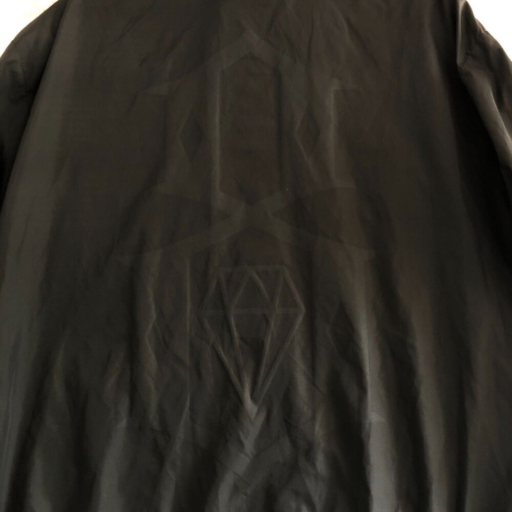 Rebel 8 Jacket Mens Medium Black Bomber Windbreaker Roosters Vintage - Picture 4 of 11